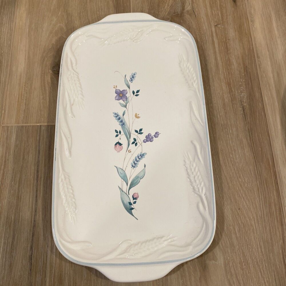 Pfaltzgraff “April” Sandwich Tray 14” x 7.5" Vintage